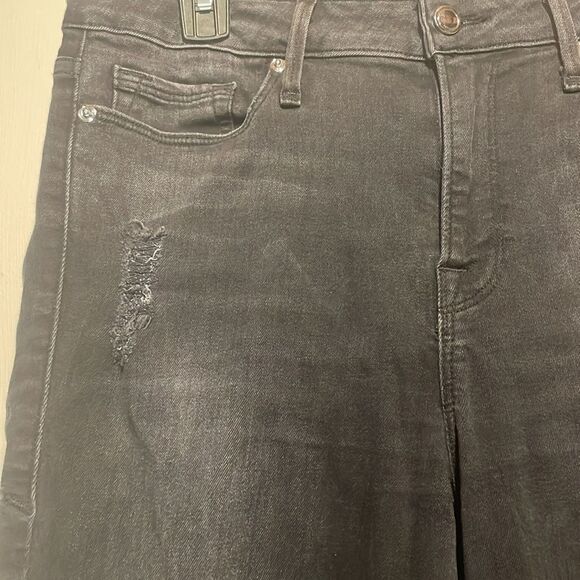 Good American- “Good Legs” Black Distressed Stars & Stripes- Size 14/32 - Picture 5 of 11